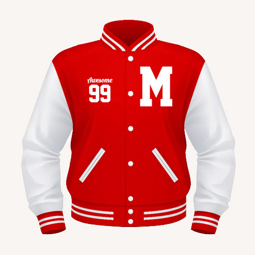 Custom letter jacket with name and number